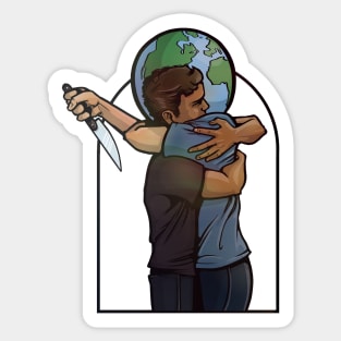 Hug the World Sticker